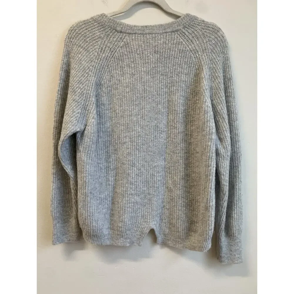 Zara Kids Girl Knit Sweater Winter Crew Neck Long Sleeve Gray Size 13-14 Y